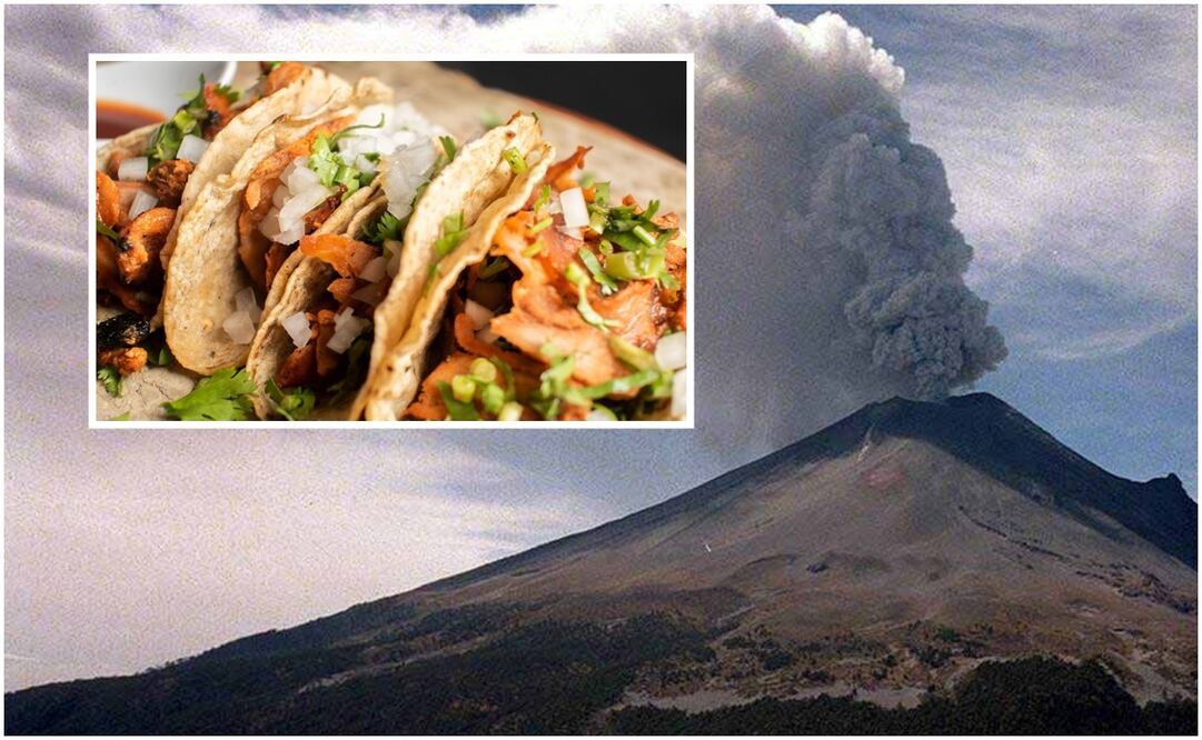 Surge taco en Puebla con inspiración en el Popocatépetl. Foto: José Luis Ruiz/ Archivo EL UNIVERSAL y Especial