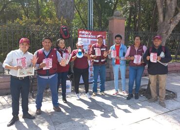 Con gritos y panfletos, así realiza Morena jornadas en defensa de “la reforma electoral del pueblo”