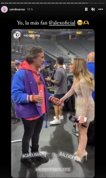 Alejandro Fernández y Carolina Ross. Así reaccionaron las redes, tras presentarse en la pelea del Canelo 