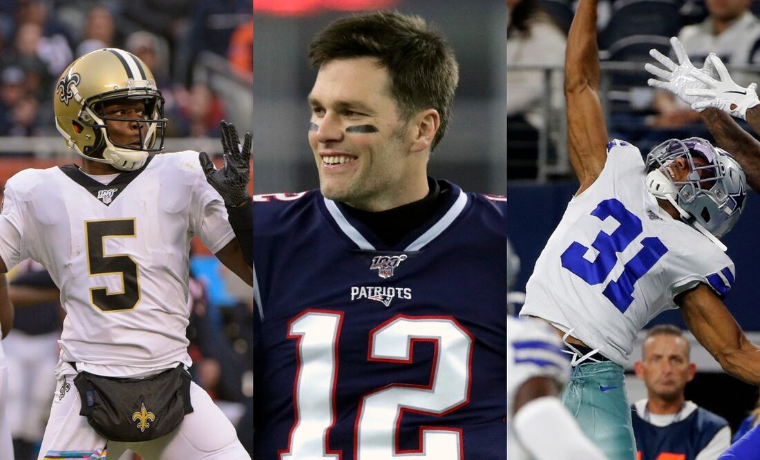 Teddy Bridgewater, Tom Brady y Byron Jones, los más destacados. Fotos: AP