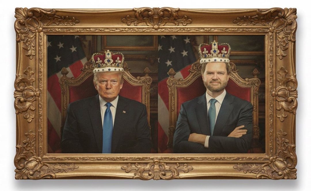 Tras protestas, Casa Blanca comparte foto de Donald Trump junto a JD Vance como reyes. Foto: @WhiteHouse