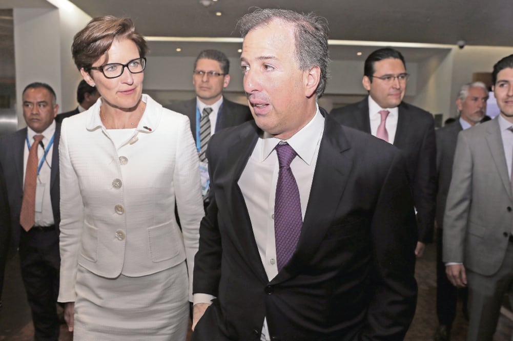 Respaldo. Tras clausurar la plenaria de CitiBanamex, José Antonio Meade dijo que México ofrece un gran potencial para las inversiones (ARCHIVO. EL UNIVERSAL)