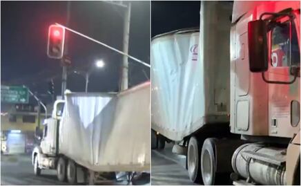 Tráiler se impacta contra la estación del Metrobús CCH Oriente; accidente dejó daños en la fachada