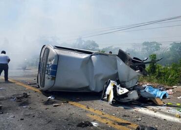 Six killed and three wounded in road accident in Tabasco