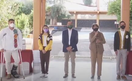 Estamos viendo coronado este trabajo, dice Delfina Gómez por el regreso a clases 