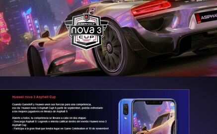 Huawei nova 3 Asphalt Cup: la primera competencia esports de Gameloft en México