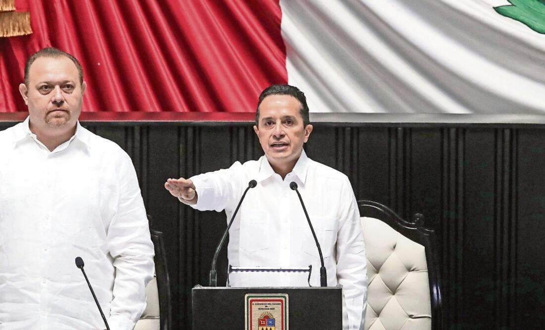 Durante su discurso en la explanada de La Bandera, el gobernador aseguró que en su administración será prioritaria la rendición de cuentas (ALEJANDRO ACOTSA. EL UNIVERSAL)