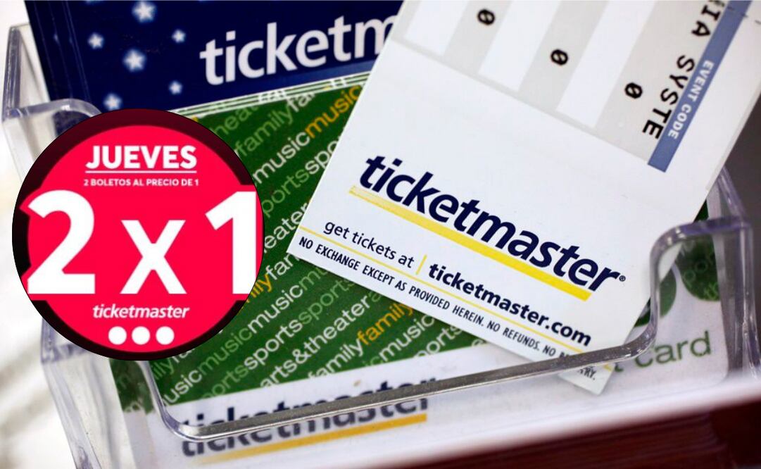 Ticketmaster lanza 2x1 en sus boletos este jueves 16 de enero. Foto: Archivo / EL UNIVERSAL y Captura de pantalla