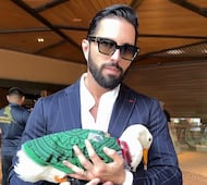 El Pato Merlín y Poncho de Nigris por fin se encuentran ¿acepto la propuesta?  