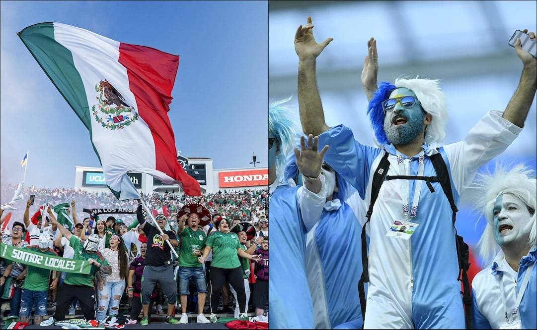 Aficionados argentinos y mexicanos le meterán color al Mundial de Qatar / Foto: Especiales