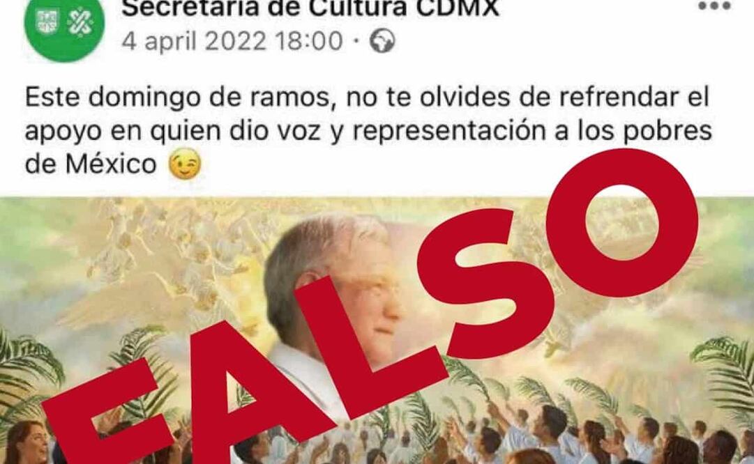El nombre de la cuenta que difunde la imagen es incorrecto
