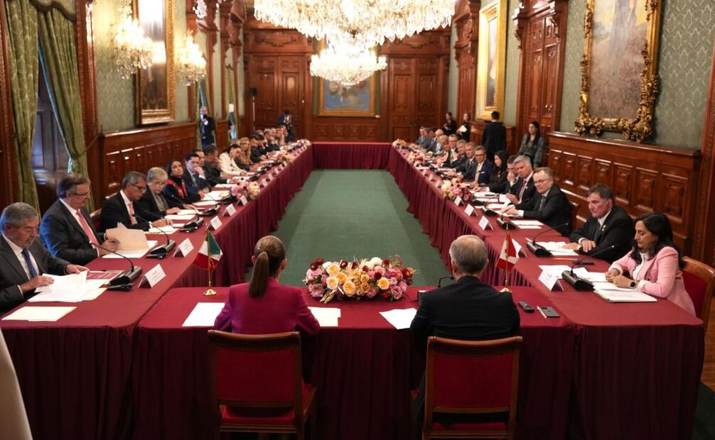 La presidenta de México Claudia Sheinbaum se reunió con Mark Carney, primer ministro de Canadá. Foto: @GobiernoMX