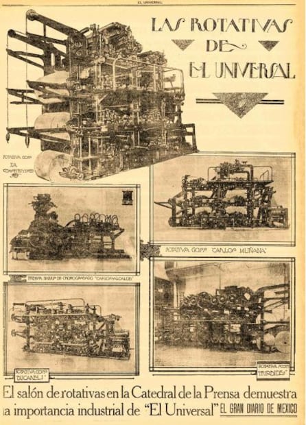 Las rotativas, el corazón de El Gran Diario de México