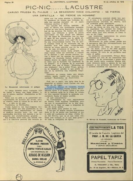 Cuando Enrico Caruso causó furor y encantó en Xochimilco