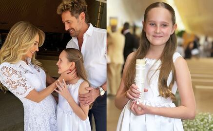 Geraldine Bazán comparte foto con Gabriel Soto, por la primera comunión de su hija menor