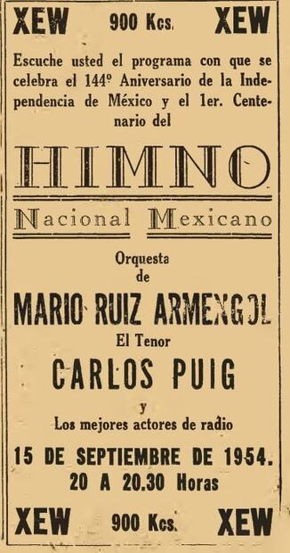 La primera vez que se cantó el Himno Nacional Mexicano