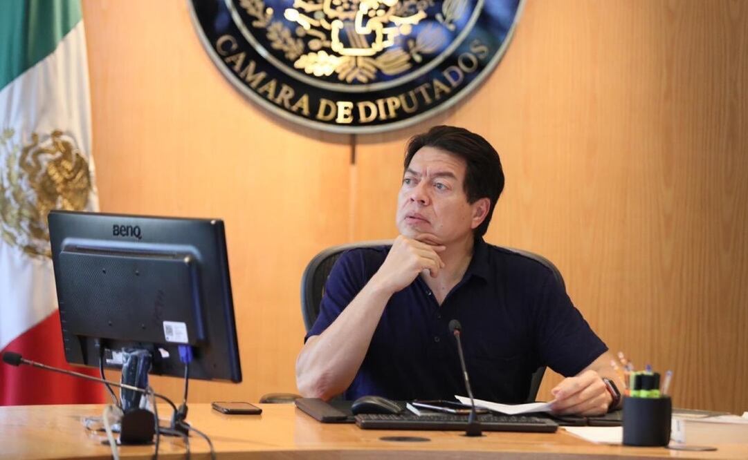 Reunión virtual de la Jucopo: en la imagen Mario Delgado, presidente de la Junta de Coordinación Política / Foto tomada de Twitter @mario_delgado