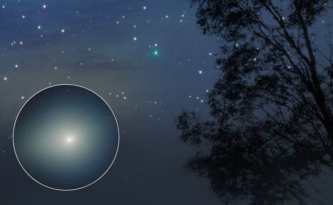 El objeto interestelar 3I/ATLAS sobre el desierto negro de Egipto presenta un débil resplandor verde, conoce el origen de este maravilloso cambio. Foto: Instagram @osama.fathi.nsw / Gemini Norte