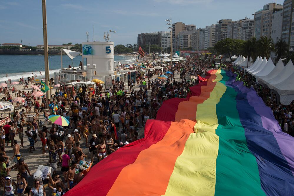 El Desfile del Orgullo LGBT de Río de Janeiro es organizado por la Drag queen Pabllo Vittar. Foto: AP