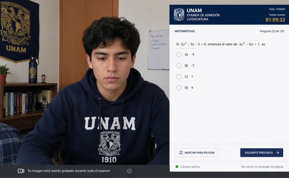 Examen de admisión UNAM a nivel licenciatura 2026: ¿por qué podrían cancelarte el examen?; consulta aquí las reglas de aplicación. Foto: Imagen generada con IA