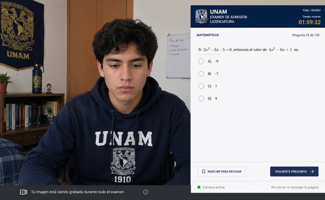 Examen de admisión UNAM a nivel licenciatura 2026: ¿por qué podrían cancelarte el examen?; consulta aquí las reglas de aplicación. Foto: Imagen generada con IA