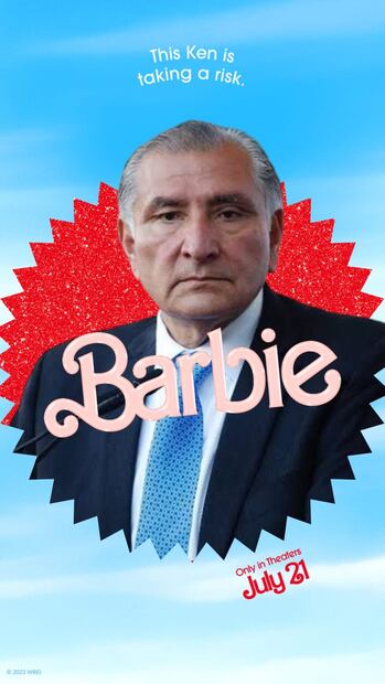 Adán Augusto López también apareció en los pósters de Barbie que se viralizaron en redes / Foto: Especial