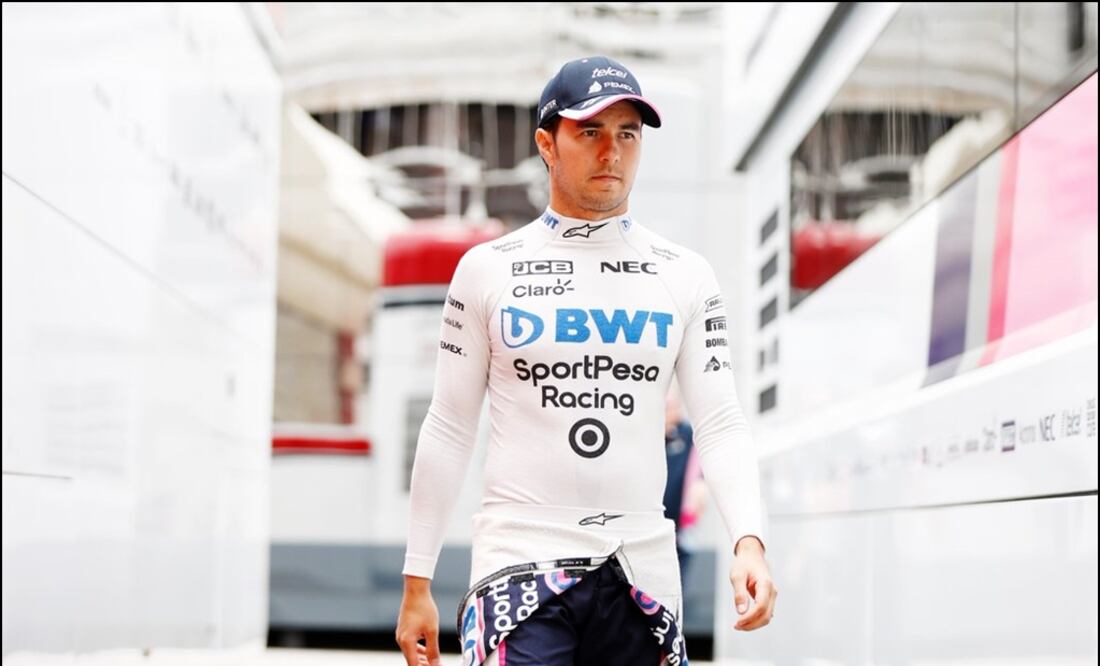 Sergio Pérez no sumó puntos en el Gran Premio de España. Foto: Twitter