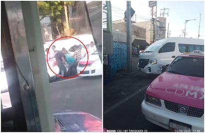 Taxistas dan golpiza a chofer de combi tras choque en la México- Cuernavaca; autoridades investigan: VIDEO