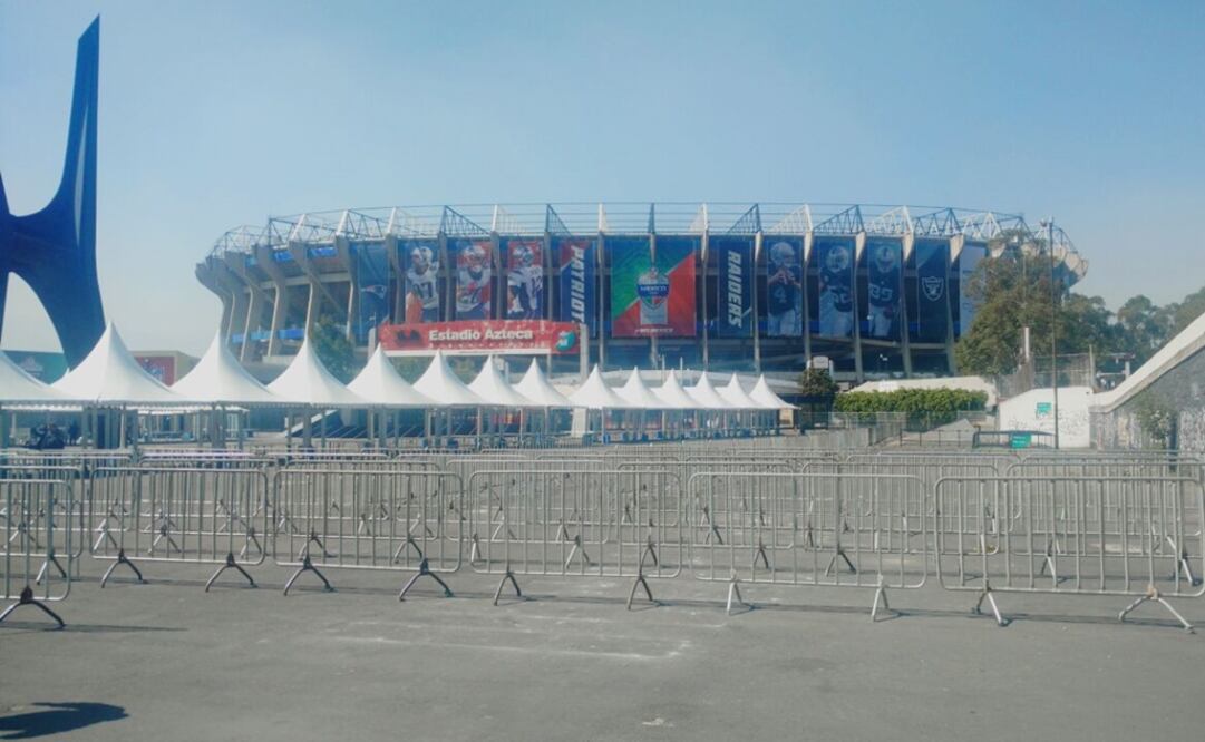 Especial. Estadio Azteca listo para recibir a Patriots y Raiders