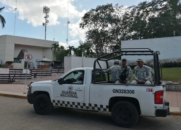 Por bloqueo, Guardia Nacional custodia a personal del INAH en Chichén Itzá