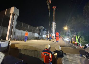 Cumple más de 24 horas cierre en Ermita- Iztapalapa; continúan maniobras para retirar pieza del Trolebús Elevado