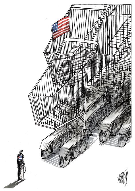 Este es el cartón de Ángel Boligán Corbo que fue galardonado. Se publicó en EL UNIVERSAL el 18 de abril de este año (ESPECIAL)