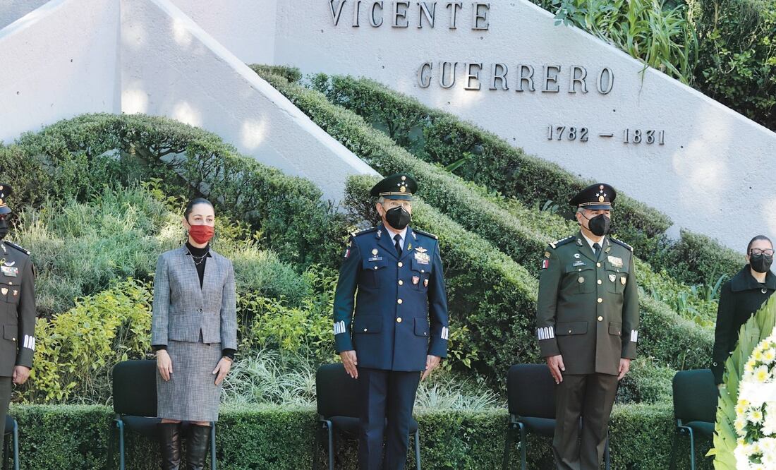 La jefa de Gobierno, Claudia Sheinbaum, destacó el legado de la trayectoria militar e histórica del general Vicente Guerrero. BERENICE FREGOSO. EL UNIVERSAL