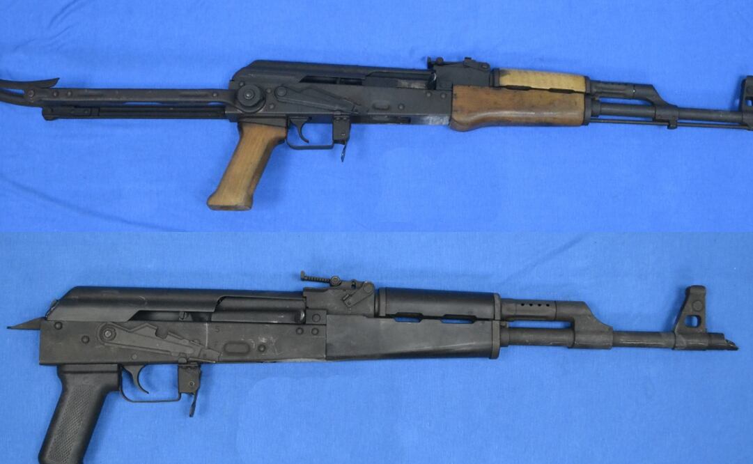 Vincularon a dos personas por posesión de armas de fuego de uso exclusivo de las fuerzas armadas (09/12/2024). Foto: Especial