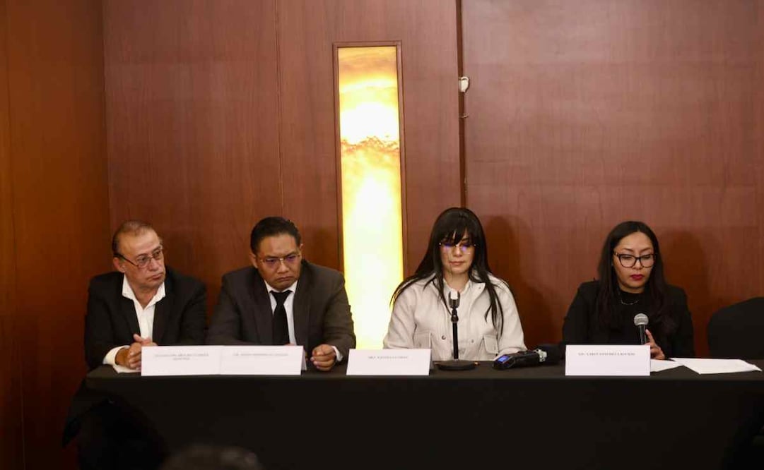 Abogados y familiares de narcotraficantes enviados a Estados Unidos en conferencia de prensa donde señalan irregularidades en el proceso / Foto: Valente Rosas. EL UNIVERSAL