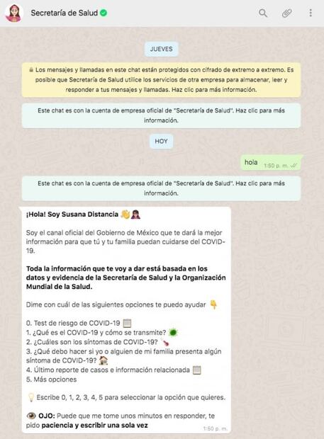 Chatea con Susana Distancia a través de WhatsApp, te decimos cómo