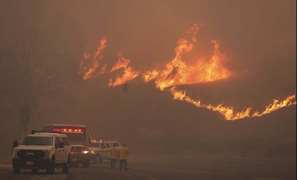 Incendio Hughes en Castaic, California, el miércoles 22 de enero de 2025. Foto: AP