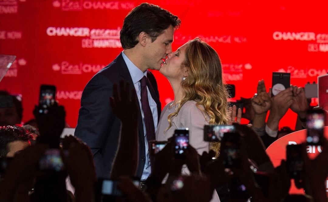 El primer ministro canadiense, Justin Trudeau, y su esposa Sophie Gregoire. Foto: AFP