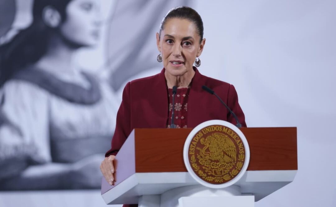 Claudia Sheinbaum, presidenta de México, durante la mañanera del 7 de noviembre del 2025 (07/11/2025). Foto: Fernanda Rojas / EL UNIVERSAL
