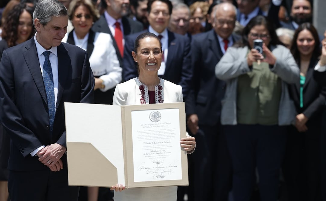 Claudia Sheinbaum tras recibir constancia que la acredita como presidenta electa. Foto: archivo Gabriel Pano/EL UNIVERSAL