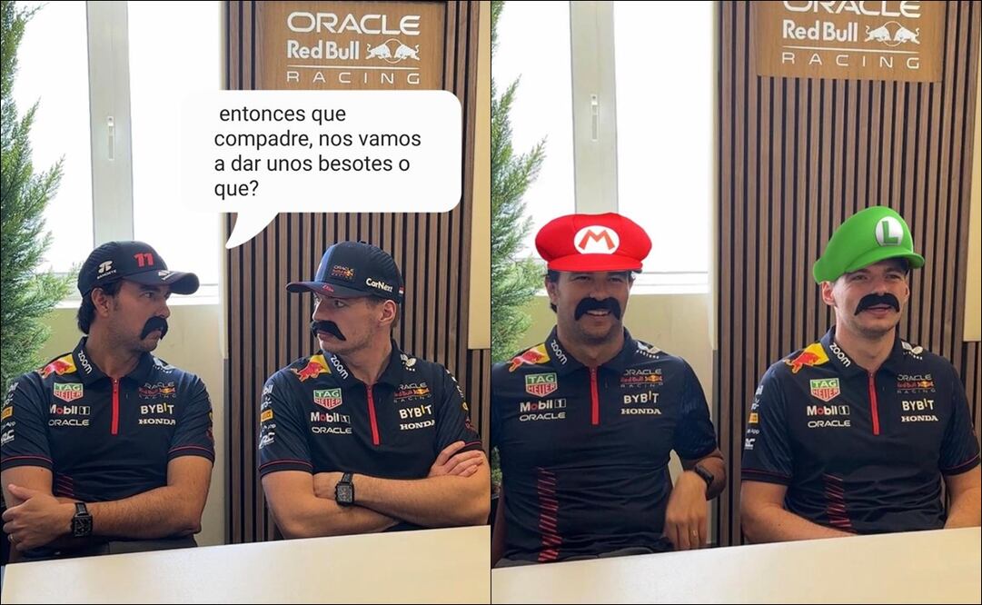 Checo Pérez y Max Verstappen se divierten antes del GP de Azerbaiyán / FOTO: ESPECIAL