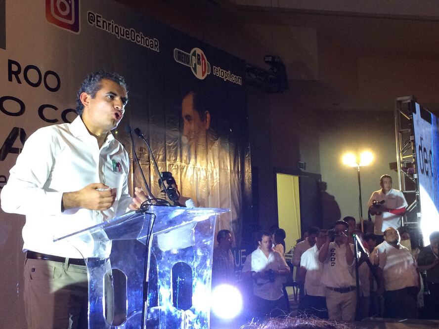 El priísta pidió a la militancia en Quintana Roo trabajar por la unidad. /Adriana Varillas - EL UNIVERSAL