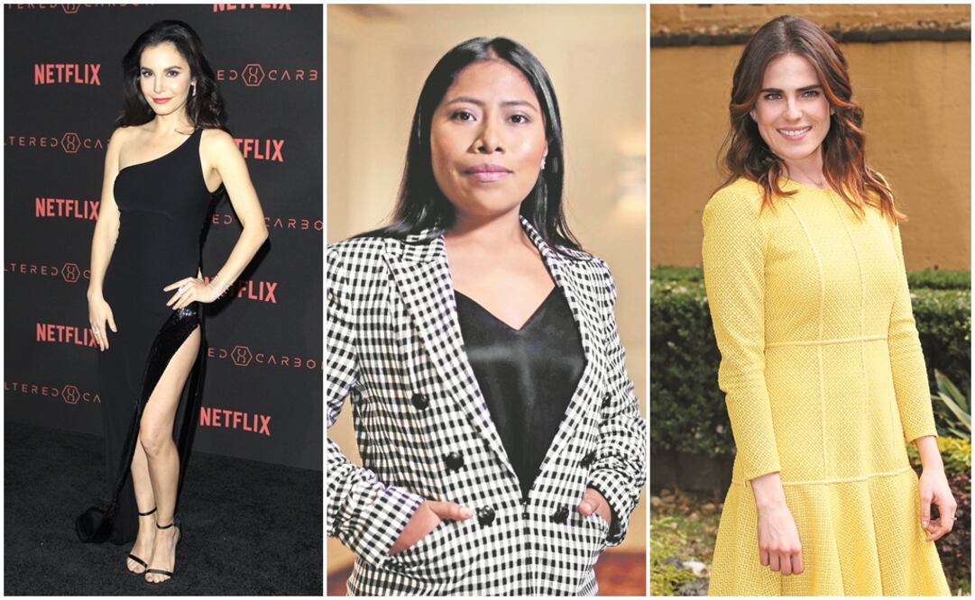 Martha Higareda, Yalitza Aparicio y Karla Souza. Fotos: Reuters y archivo EL UNIVERSAL