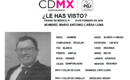 Buscan al periodista Mario Cañas, desaparecido en la CDMX