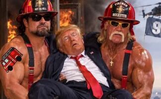 Trump dice que dos bomberos "fuertes" lo alejaron de la Zona Cero tras los ataques del 11-S; le llueven memes