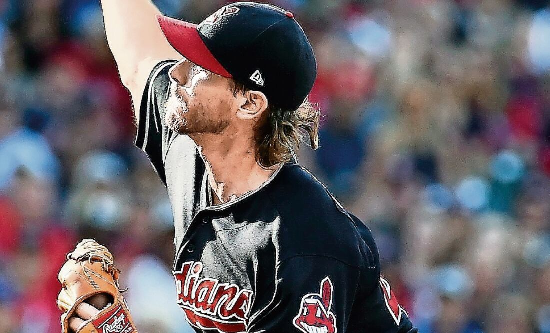 Josh Tomlin permitió una carrera en cinco innings y dos tercios (NATHAN DENETTE.)