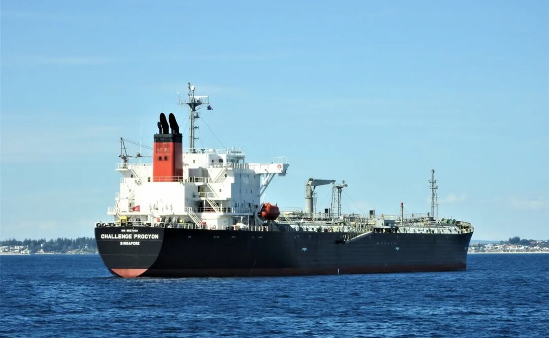 Buque Challenge Procyon incautado en Altamira, Tamaulipas, que transportaba 10 millones de litros de diésel. Foto: tomada de Marinetraffic