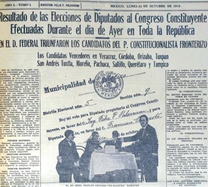Así surgió el Congreso Constituyente de 1916