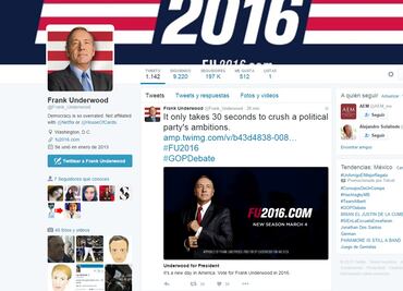 Frank Underwood irrumpe en debate republicano