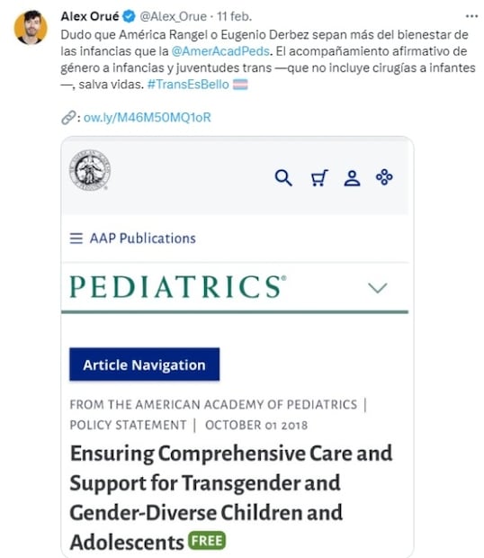 Señalan de “transfóbico” a Eugenio Derbez por iniciativa de panista sobre “cirugías de cambio de género”